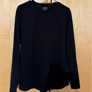 Cuts Clothing Long Sleeve Tee Size M Black Curve Hem